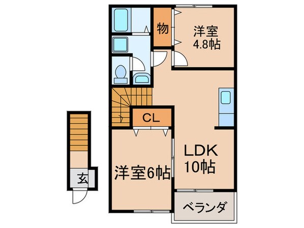 スリーワンスリーヒルズEの物件間取画像